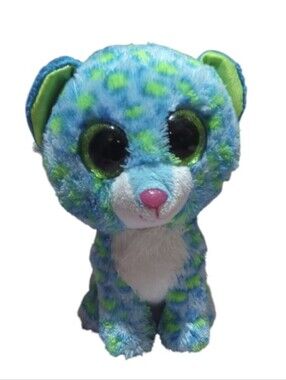 Ty Beanie Boos Leona the Blue Leopard Plush – Retired & Collectible 🐆💙